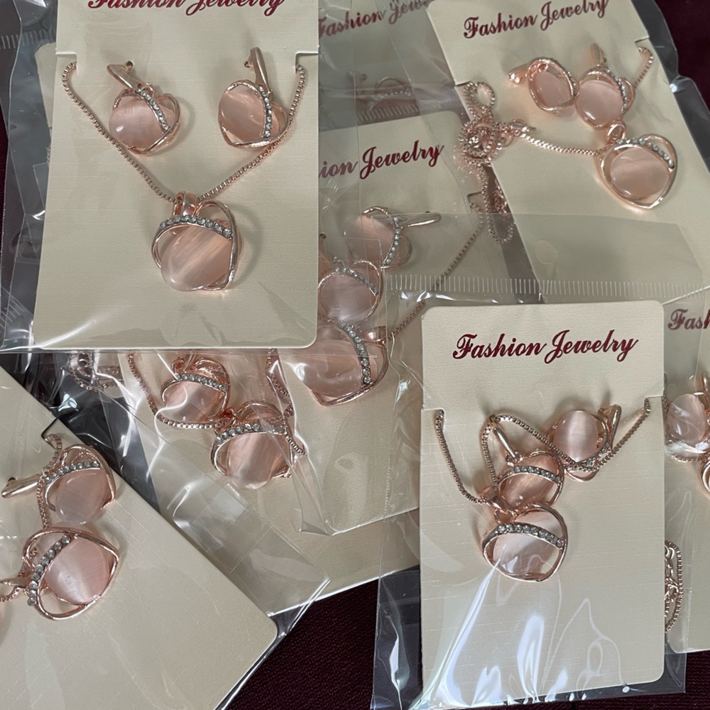 10 pack - Rose Gold Fashion Jewelry Set